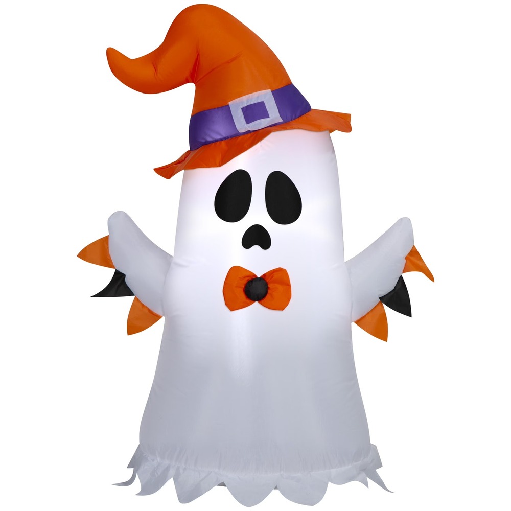 Way To Celebrate Ghost‎ With Witch Hat 3.5 Ft Halloween Airblown Inflatable